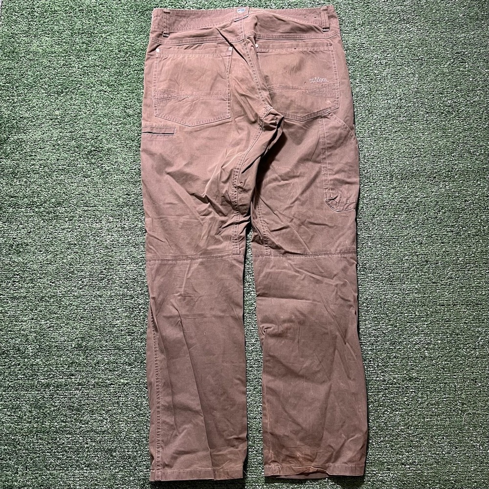 Kuhl Pants Mens 34 Brown 5 Pocket Khaki Straight Leg Outdoor Casual Hiking
